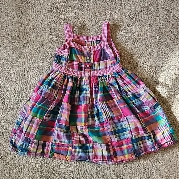 Ralph Lauren Baby Girl Patchwork Plaid Dress - Picture 5 of 7